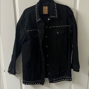 GAP Black womens Jacket with Stud Accents size small
